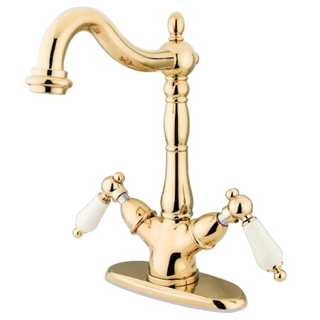 Kingston Brass KS1492PL Vessel Sink Faucet, Polished Brass KS1492PL